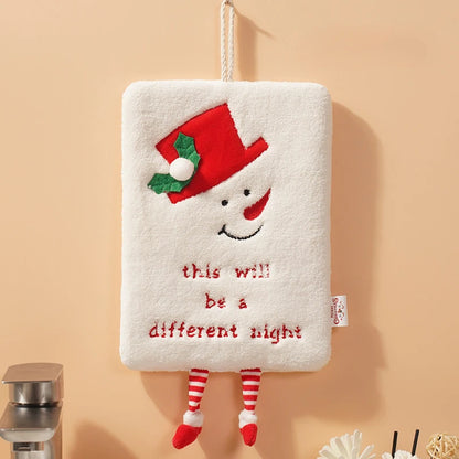 Christmas Hand Towels Kitchen Cloth Housewarming Gifts Christmas Decoration Dish Towel sfor Home Holiday Xmas ﻿Cloth Man Woman