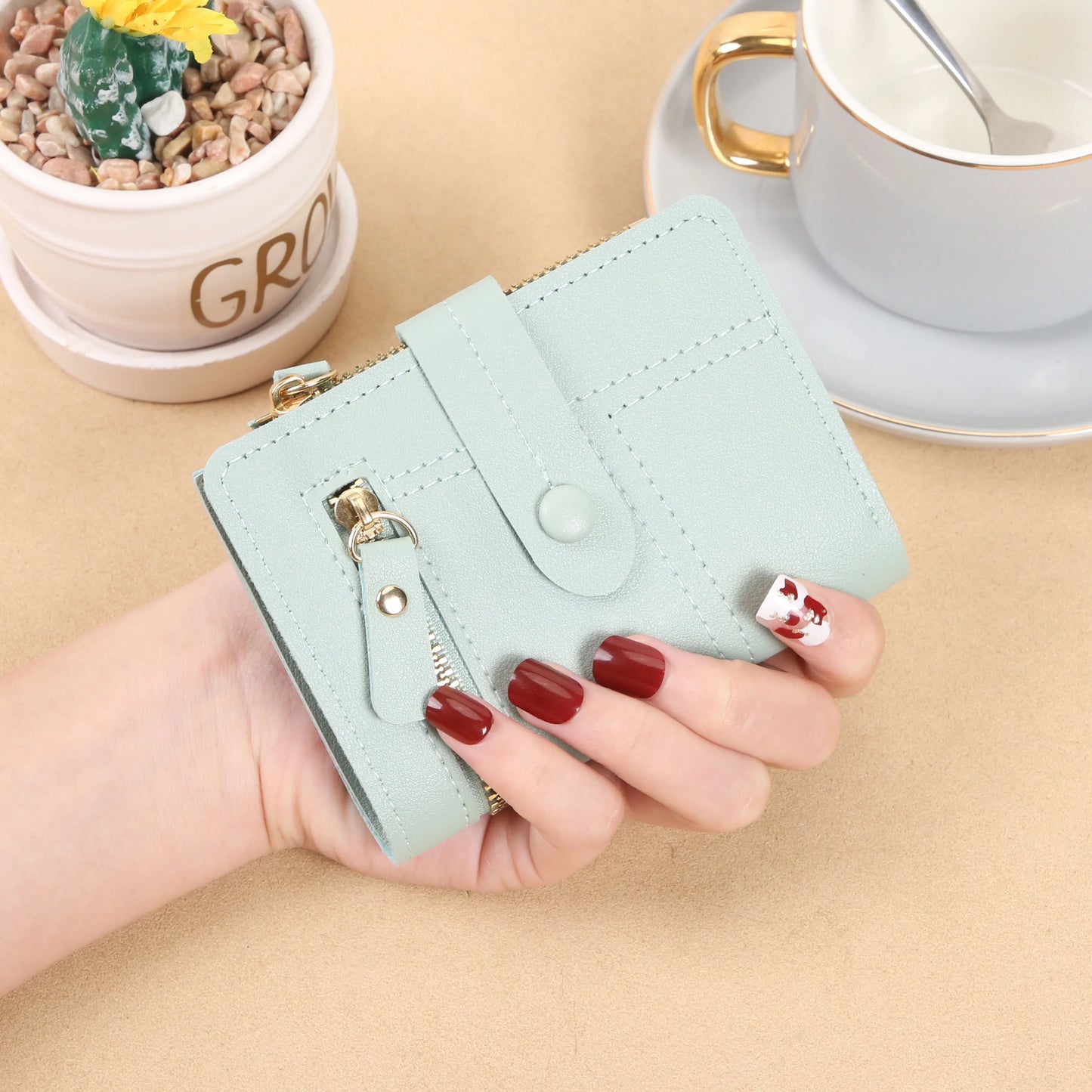 Ladies' wallet; short purse for women; high-end feeling cross-border multi-functional coin purse for women