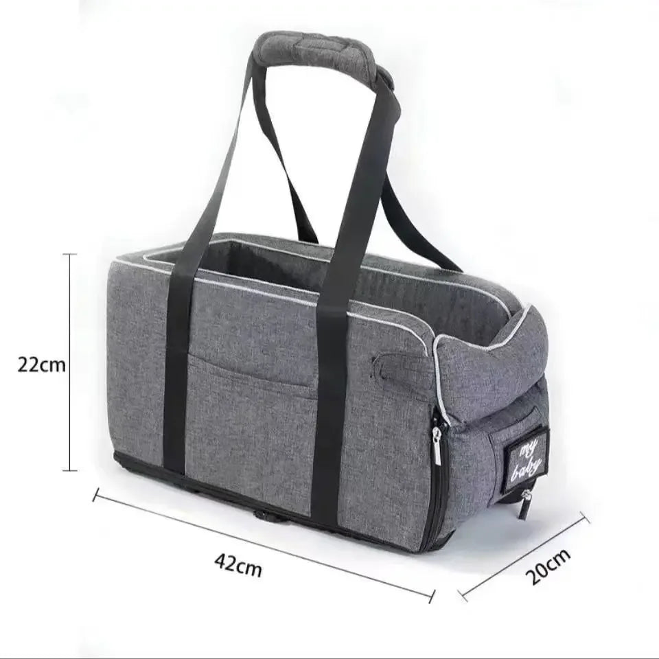 Portable Dogs Cats Car Seat Cat Dog Bed Central Control Handbag Travel Pets Safety Seat Pet Car Booster Seat Kennel Pet Supplies