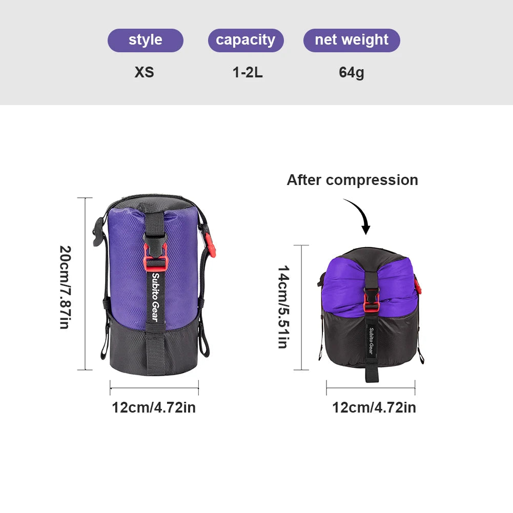 Camping Sleeping Bag Compression Storage Bag Outdoor Camping Waterproof Storage Bag Portable Ultra-light Storage Bag 1-25L