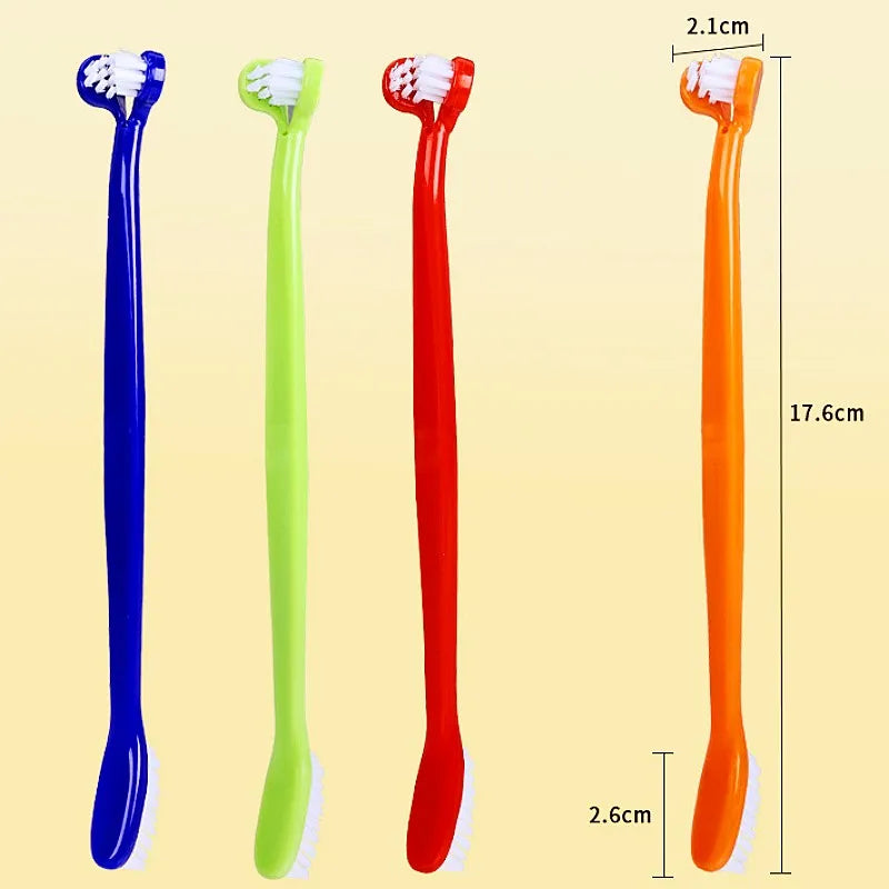 Dog Toothbrush Double-head Dogs Toothbrushes Oral Care Dog Teeth Cleaning Small Pet Mouth Cleaning Cat Toothbrush Pet Products