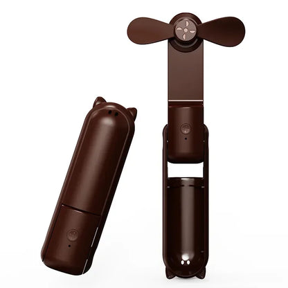 Portable Hand Held Fan with USB Rechargeable 2000mAh Battery, Foldable, Small,or Girls, Travel For Women, Outdoor Amagi