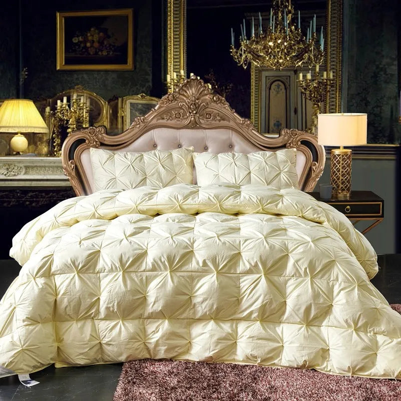 Soft Duvet Luxury 100% Goose Down Blanket King Queen Twin Size Comforter Bedding Filler Bread Shape Super Warm Quilt