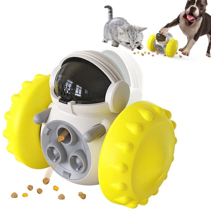 Pet Balance Car Slow Feeder Toy Interactive Treat Dispenser for Dogs Cats Anti-overturn Gravity Move Puzzle Toy Relieve Anxiety