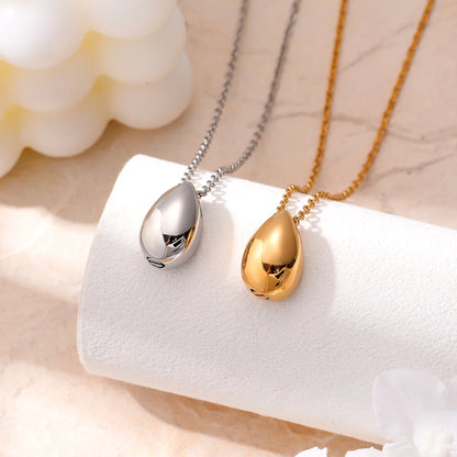Cremation Water Drop Necklace for Ashes Stainless Steel Pendant Ashes Holder Memorial Jewelry
