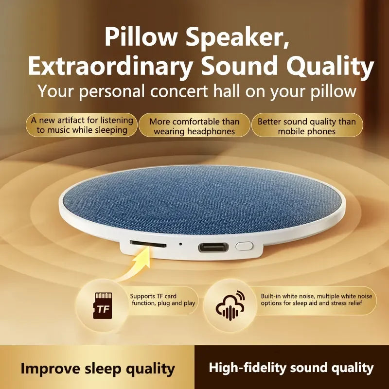 Lenovo Under Pillow Sleep Speaker Bluetooth5.4 Hi-Fi Dynamic Sound Wireless Music Player Home Sleep Sound Equipment For Bedside