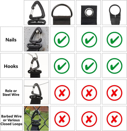 Extension Cord Holder Organizer Car Trunk Tool Heavy-Duty Hook Loop Storage Strap for House Basement RV Garage for Cables Winder