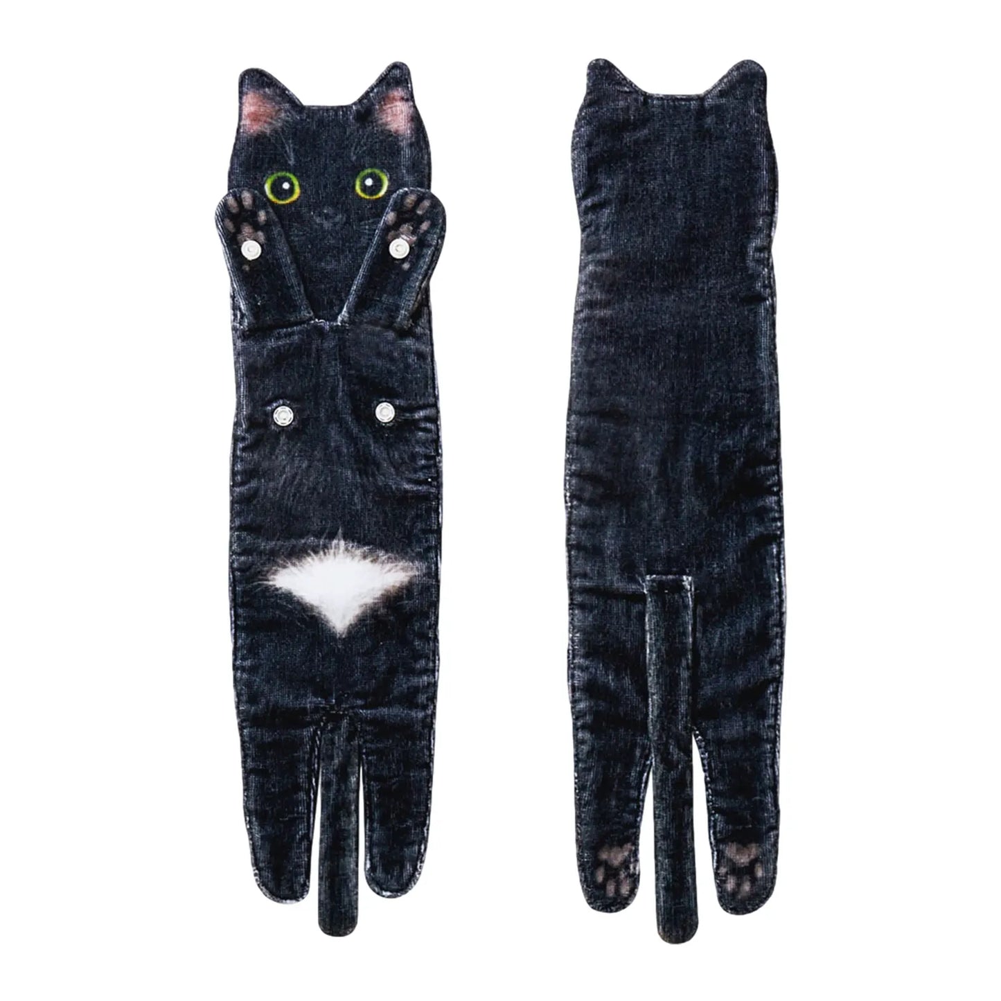 funny Cat Hand Towels Kitchen Bathroom Hand Towel Ball with Hanging Loops Quick Dry Soft Absorbent Microfiber creative Towels