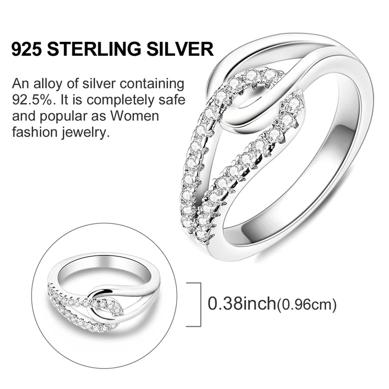 Hot Sale 925 Sterling Silver Ring Eye Plam Frefly Stars Heart Rings For Wedding Women Girls Jewelry Anniversary