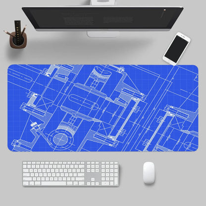 Mouse Pad Gaming Accessory Mechanical Drawings Home Large HD Mousepad XXL MousePads Natural Rubber Carpet Non-Slip Table Mat