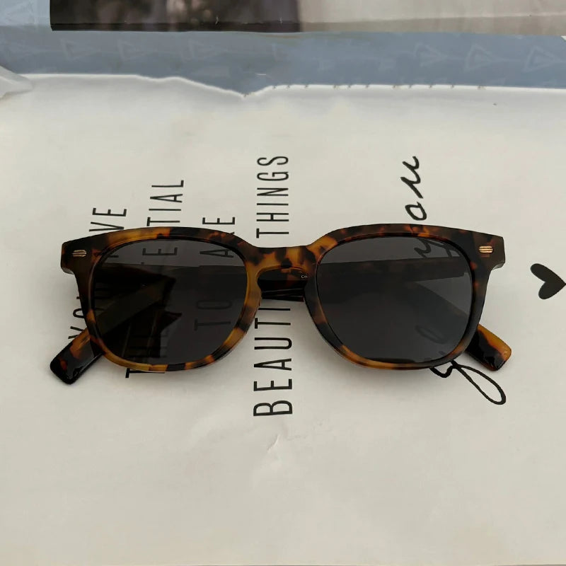 GAMBLE MONSHER Driving Sunglasses Women's UV Protection Large Small Faces Sunscreen Fashionable round Frame Glasses