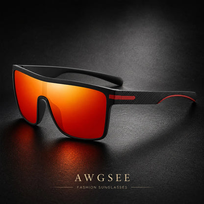 Oversized Square Sunglasses Men Women Monolithic Lens Anti Glare UV400 Driving Shades Outdoor Sport Vacation Fashion Sun Glasses
