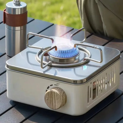 2800W Camping Mini Gas Stove Portable Cassette Furnace Butane Stove with Carrying Bag Outdoor Gas Burner for Picnic Camp Cooking