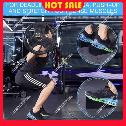 Hot Deal-2 Pcs Yoga Mats, Adjustable Squat Ramp, Incline Board Improve Strength For Squat And Deadlift