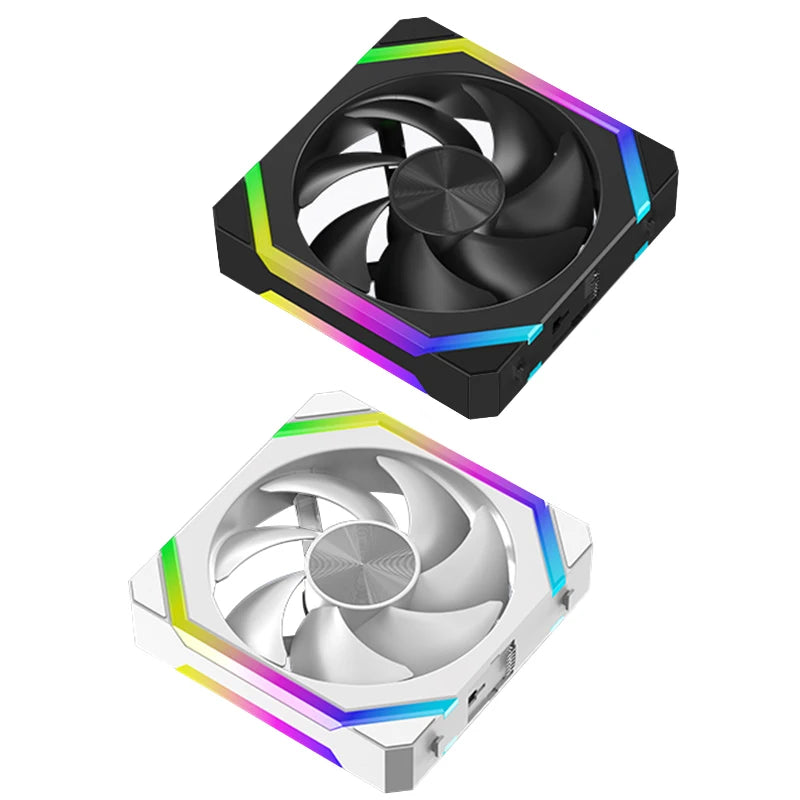 JUMPEAK CS120 ARGB Cooling Fan 360mm Modular Stackable Splicing PWM Silent 120mm RGB Fans Kit For Gaming PC Case Water Cooler
