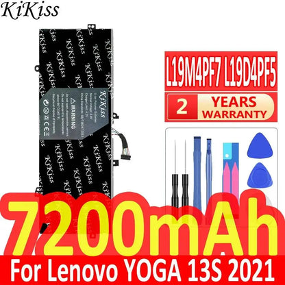 Laptop Battery Reliable Power L19M4PF7 L19D4PF5 7200mAh For Lenovo Yoga 13S 2021 7 Carbon 13ITL5