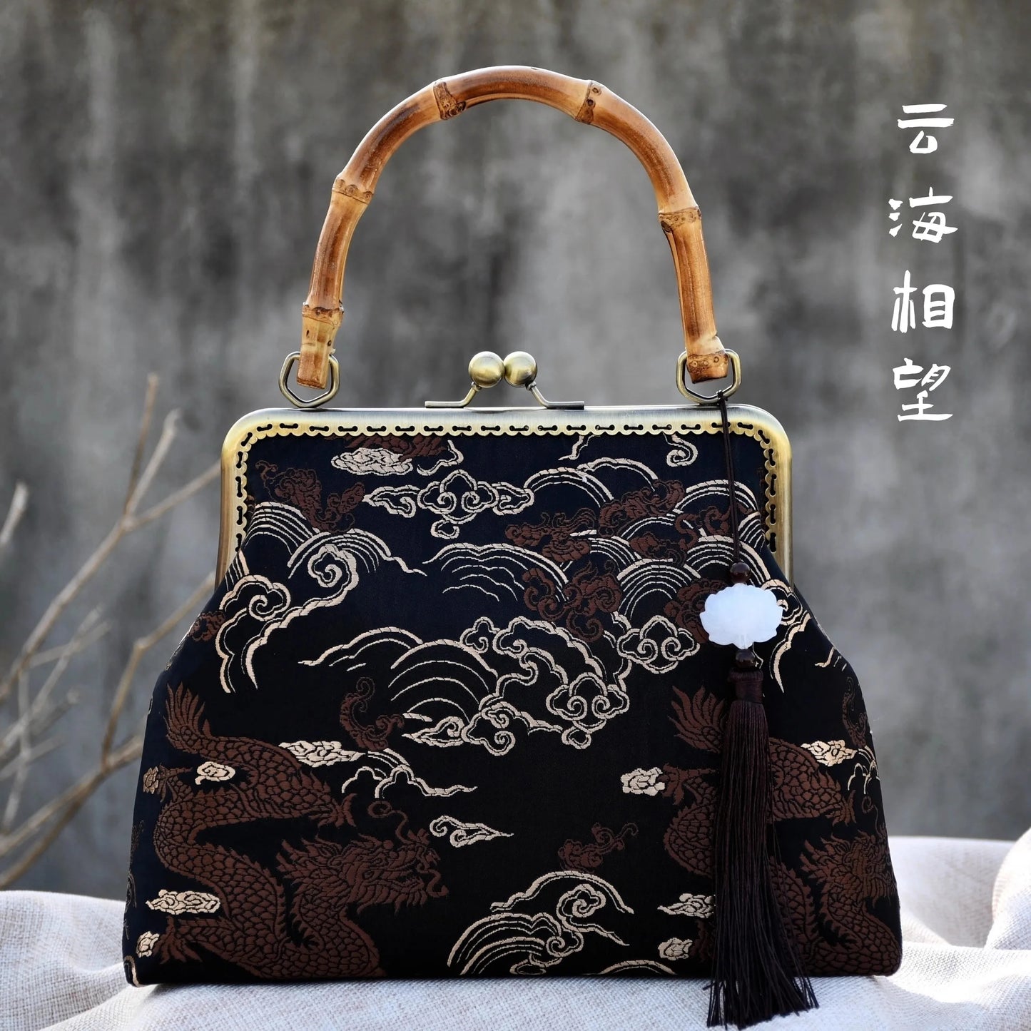 Wood Hand lock Shell Bags Vintage Designer Bag Women Shoulder Crossbody Bag Chain Tote Women's Handbags Purses