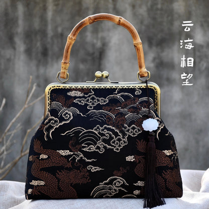 Wood Hand lock Shell Bags Vintage Designer Bag Women Shoulder Crossbody Bag Chain Tote Women's Handbags Purses