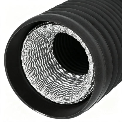 HTMCK 4 inch Dryer Vent Hose with 2 Stainless Steel Clamp Air Ducting Heavy-Duty Flexible Exhaust Pipe Kitchen