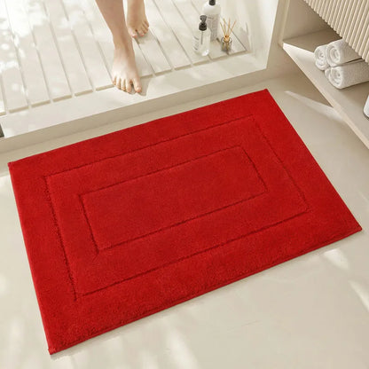 Thickened Bathroom Absorbent Floor Mat Solid Color Back Jacquard Quick-Drying Foot Pad Soft and Skin-Friendly Floor Carpet