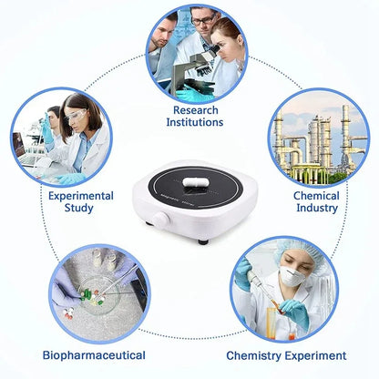 Mini Magnetic Stirrer Lab Stir Mixer Portable Stir Plate with Stir Bar 2L 4000RPM USB Cable Connection for Laboratory