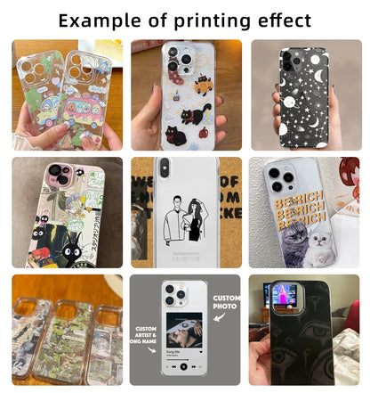 Customized Transparent Acrylic Hard Phone Case for iPhone 15 14 13 12 Pro Max Plus Hard Cover Personalized Design DIY Photo
