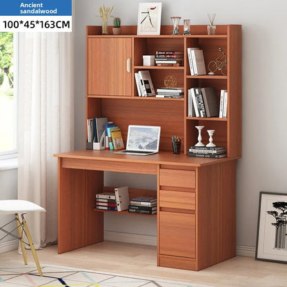 Desk Home Modern Simple Bookshelf Integrated Student Bedroom Learning To Write With Drawing Desk Office Computer Desk