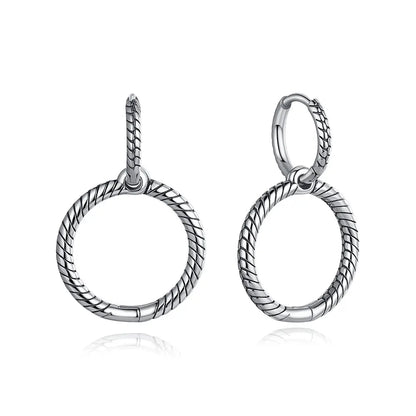 New 2026 Original 925 Sterling Silver Earrings For Women Piercing Hoop Love Heart Earings Rose Gold Wedding Gift Luxury Jewelry