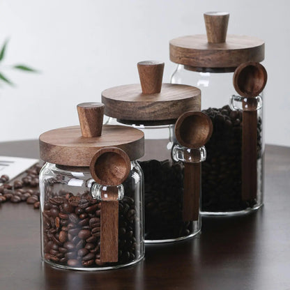 Glass Jars Glass Bottle Coffee Can Snack Storage Jar Glass Airtight Canister Sealed Food Container Ginger Cereal Dispenser