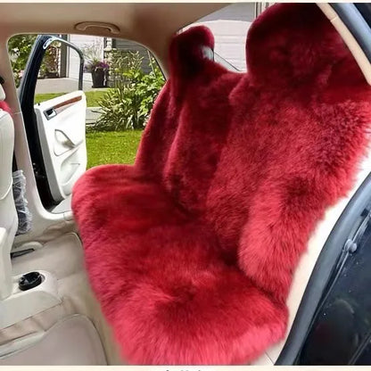 Car Seat Cover Faux Fur Warm Car Seat Cover Faux Plush Black Cute Fundas Coche Asiento Universal Decorative Accessories