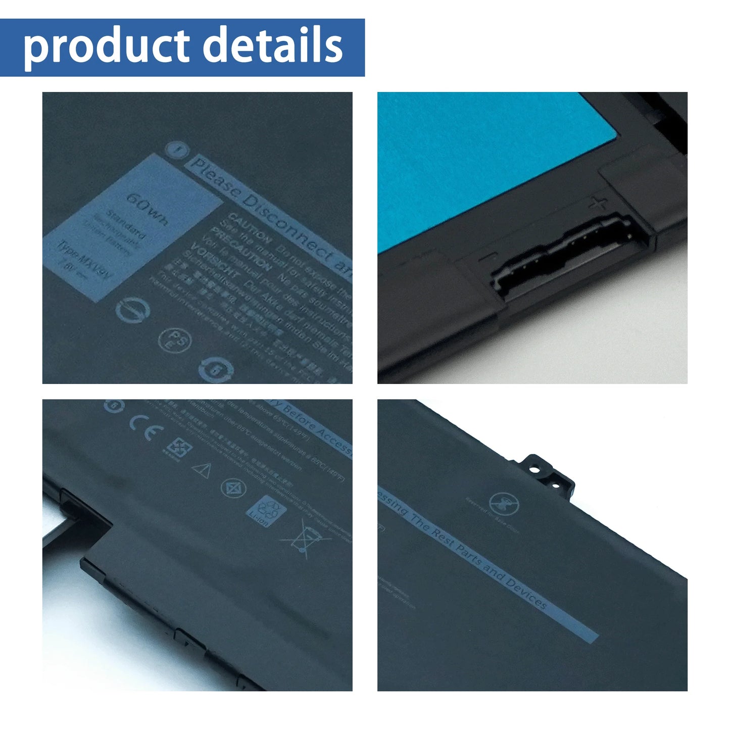 MXV9V 60WH Laptop Battery for Dell Latitude 5300 5310 7300 7400 E5300  E7400 Latitude 5300 5310 2-in-1 Inspiron 7300/7306 2-in-1