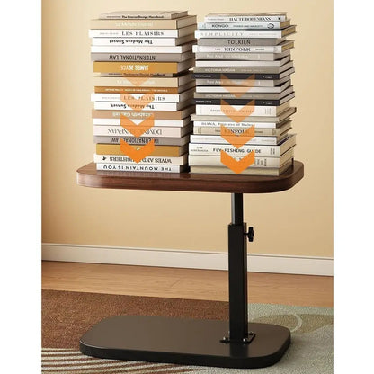 Foldable Sofa Edge Table Adjustable Height C-Shaped Adjustable Bedside Table Flip Desktop Space Saving Rotating Coffee Table
