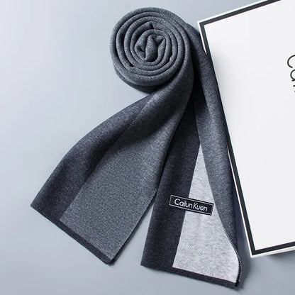 High Quality Wool Men Scarf Autumn Winter Classic Business Thermal Muffler Male Soft Korean Version Long Thick Warm Shawl No Box