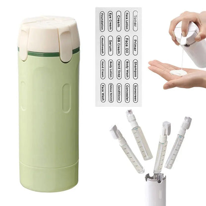 Travel Split Bottle Four In One Wash Bottle Portable Cosmetics Shampoo Storage Bottle Travel Fluid Container Portable Tool