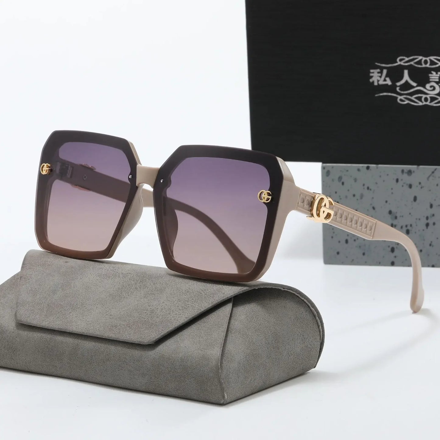 2025 New Sunglasses Women Large Frame Sun Glasses UV Protection Female Eyeglasses Ladies Gafas De Sol Mujer  Gafas De Sol Mujer