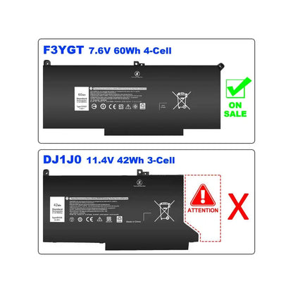 F3YGT,Battery For Dell Latitude 12 7280 7290 E7280 E7290 13 7380 7390 E7380 E7390 14 7480 7490 E7480 E7490 C27RW PGFX4