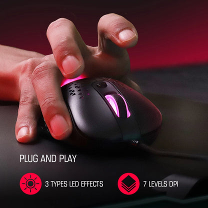GameSir GM500 Wired Gaming Mouse Ultra Lightweight PC Mouse with PMW33600 optical sensor 12000 DPI