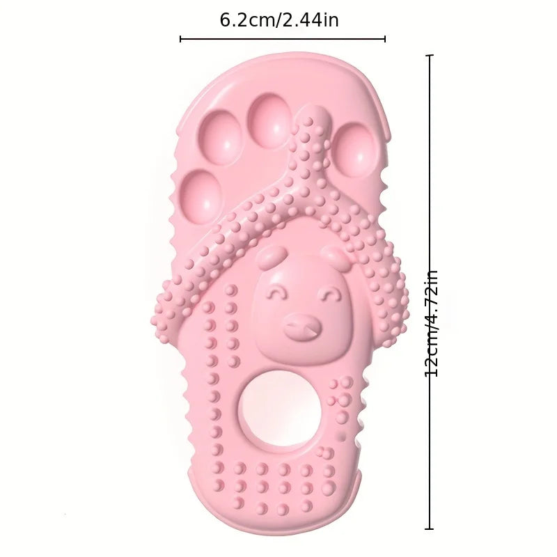 Dog Bite Slippers Toys Pets Biting Cats Dogs Protruding Points Grinding Cleaning Teeth TPR Voice Toys Food Clip Pet Toy Supplies