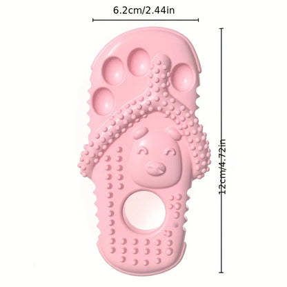 Dog Bite Slippers Toys Pets Biting Cats Dogs Protruding Points Grinding Cleaning Teeth TPR Voice Toys Food Clip Pet Toy Supplies