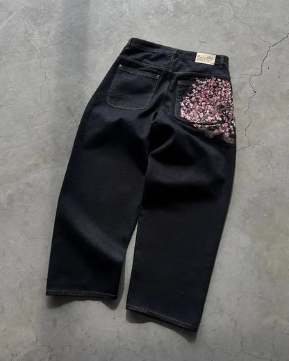 Y2k 2000s Clothes Baggy Jeans For Men  And Women Clothing Harajuku Fashion Retro Hip Hop Embroidery Trousers Woman Streetwear