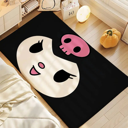 Cute Cartoon-K-Kuromi-S Kawaii Floor Mat Bathroom Absorbent Mat Simple Door Dirt-resistant Mat Home Kitchen Mat Foot Mat Entry
