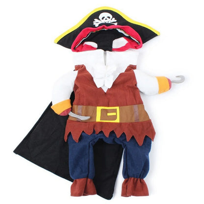 Polyester Cute Durable Pet Halloween Clothes Pirate Funny Costume Dress Up For Cats Dogs