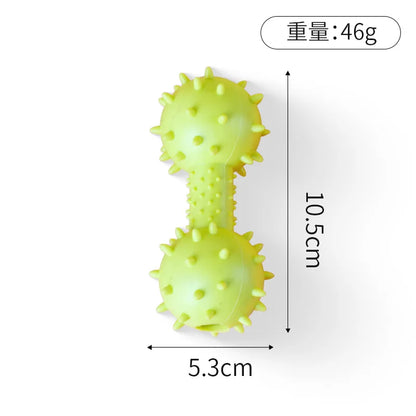 TPR Pet Puppy Toys Rubber Sound Barbells Barbed Dumbbells Dog Grinding Toys Flexible Bite Resistance Clean Teeth Pet Supplies