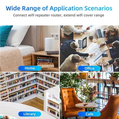 Répéteur WiFi 1200 Mbps, amplificateur de réseau sans fil 5 GHz/2,4 GHz double bande, routeur WiFi longue portée pour la maison