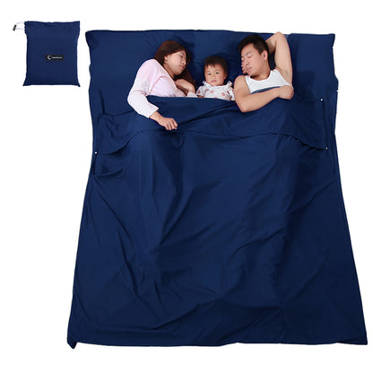 115cm*210cm Lightweight Sleeping Bag Liner Portable Multi-person Sleeping Sack Outdoor Camping Hotel Travel Sheet