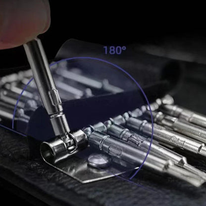 25 in 1 Screwdriver Set with Case Aluminum Alloy Bits Multi-Functional Precision Repair Toolkit