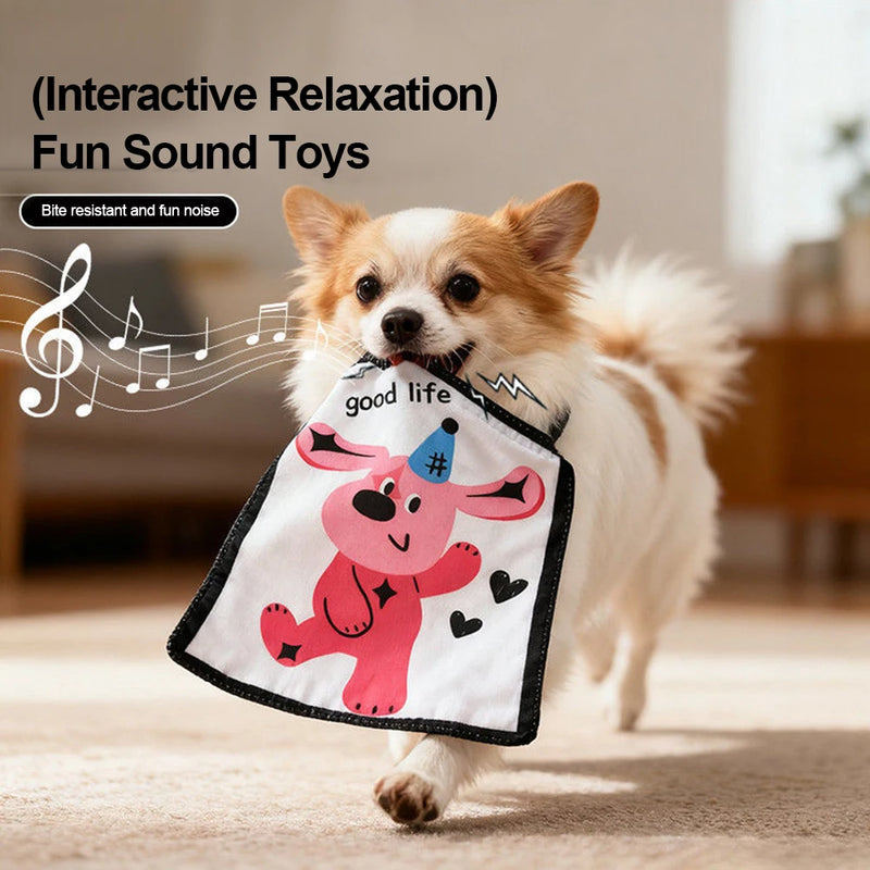 Pet Dog Chew Toys Crinkle Paper Squeaky Boredom Buster Dog Entertainment for Small Medium Breeds Like Teddy Corgi Fun Voice Toys