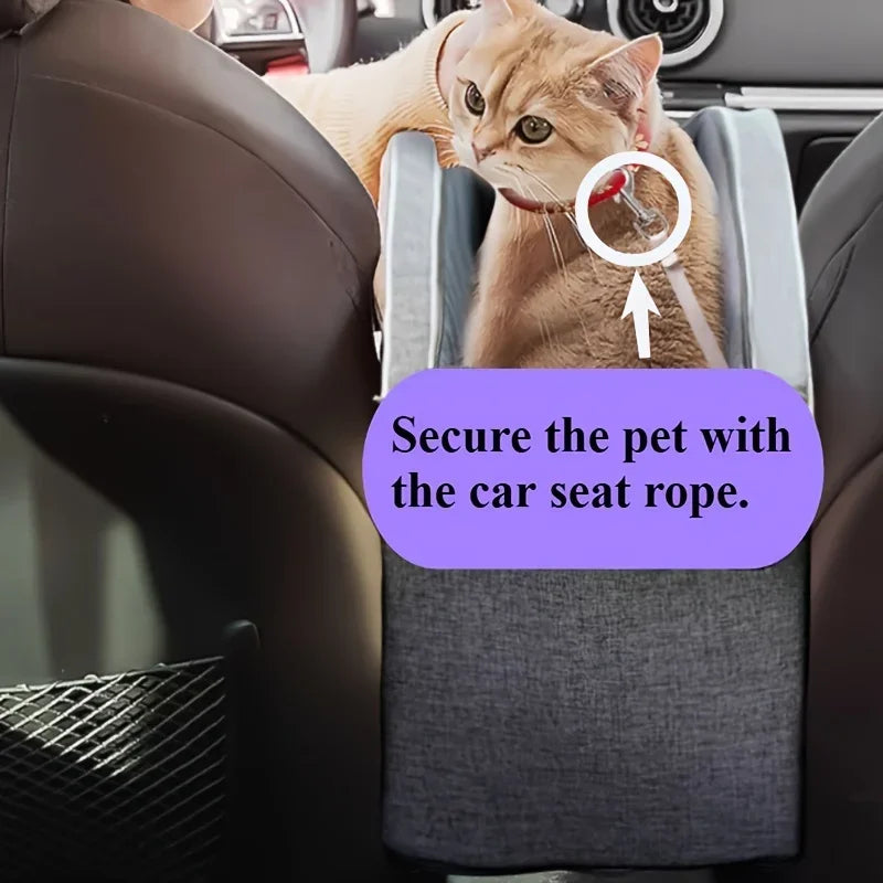Portable Dogs Cats Car Seat Cat Dog Bed Central Control Handbag Travel Pets Safety Seat Pet Car Booster Seat Kennel Pet Supplies