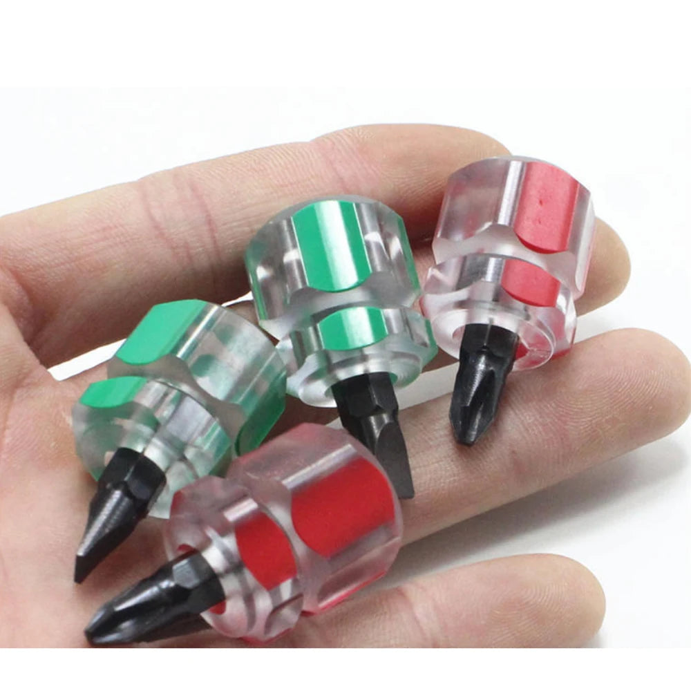 Screwdriver Kit Set Mini Small Portable Radish Head Screw Driver Precision Car Repair Tools Transparent Handle Repair Hand Tools