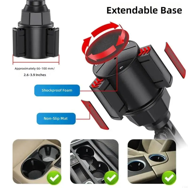 Portable 5V Car USB Powered Fan for Cup Holder Portable 360 Degree Rotation Low Noise 3 Speed Adjustable Cooling Fan F19E